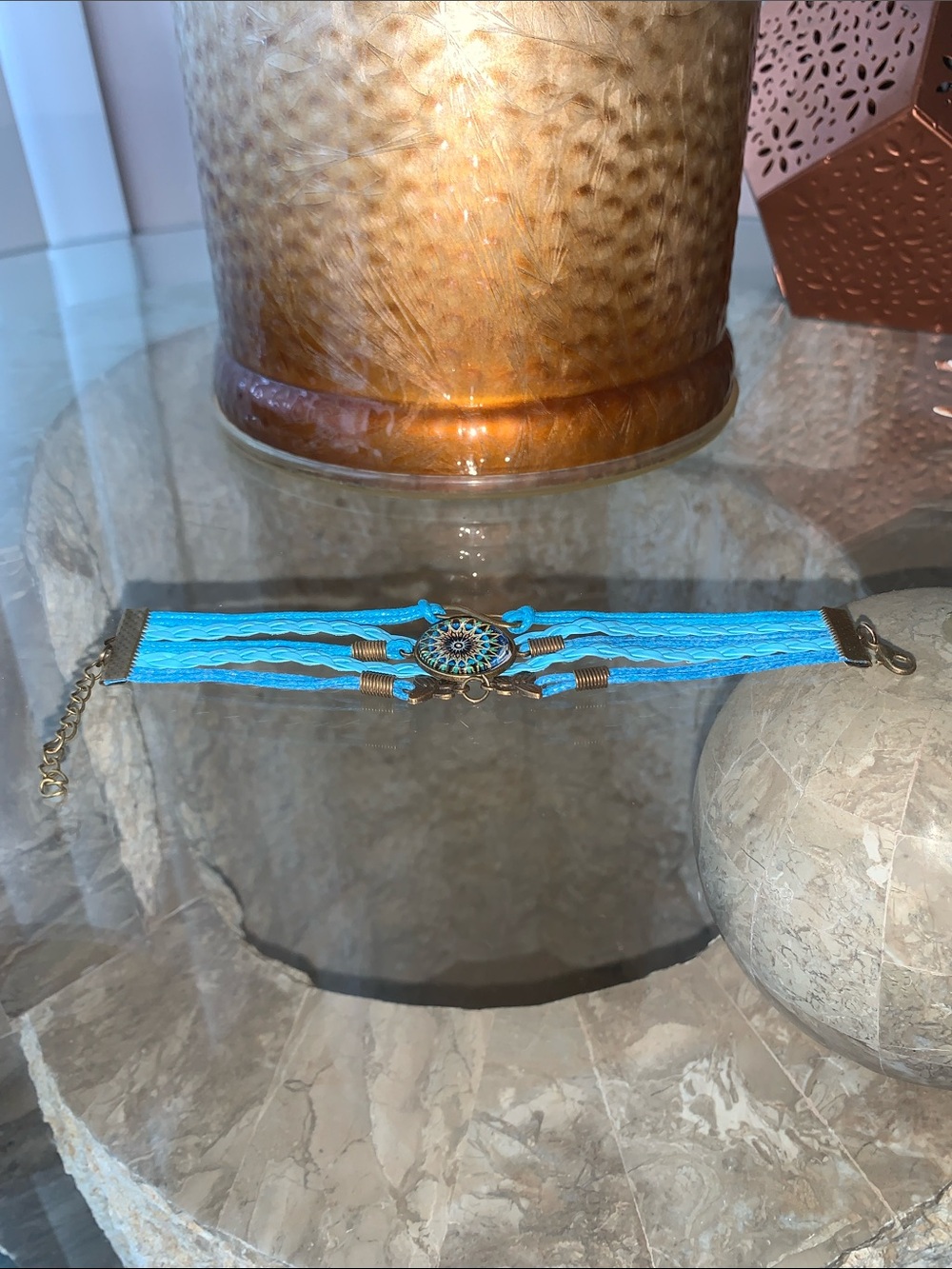 Blue Multi-Strand Dreamcatcher Bracelet